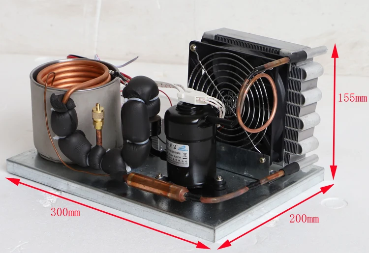 PURSWAVE ST19W DC Mini refrigeration system 12V24V48V Tiny compressor water cooling units with