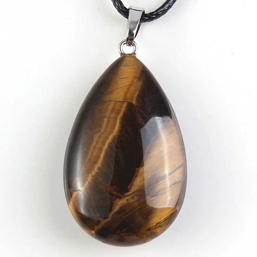Модные летние стильные серебряные подвески в виде капли воды|charm stone|stone tiger eyetiger eye
