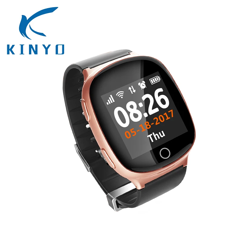 

Newest Elderly Heart rate monitor Smart Watch fall-down alarm function SOS help GPS LBS WIFI Tracker for Apple Android phones
