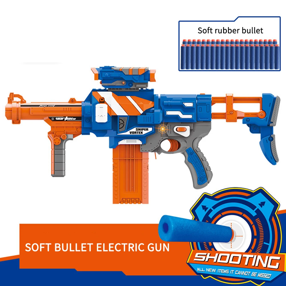 Электрический игрушечный пистолет с мягкими пулями для детей Модель винтовки EVA для твердых мягких дротиков с полым отверстием головка присоска пулевое оружие игрушки подарки