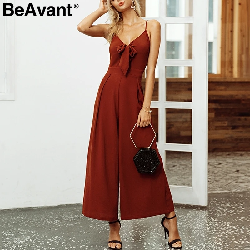 BeAvant Strap high waist summer jumpsuits women rompers