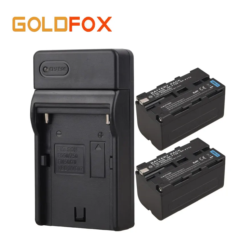 

100% Top High Capacity 5200mAh NP-F770 NP-F750 NP F770 np f750 NPF770 750 Battery for Sony NP-F550 NP-F770 NP-F750 F960 F970