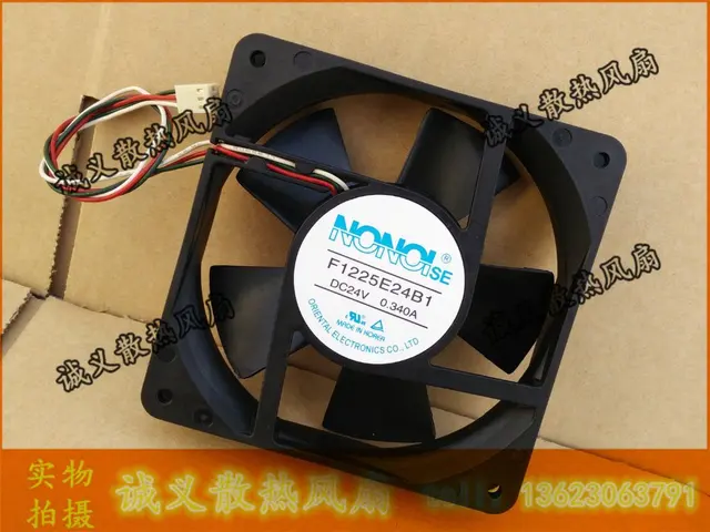 Nonoise F1225e24b1 24v 0 34a 12cm 12025 120x120x25mm Three Wire Nonoise F1225e24b1 24v 0 34a 12cm 12025 120x120x25mm Three Wire Converter Cooling Fan Free Shipping