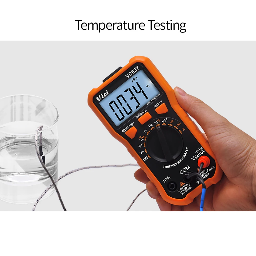 Vici Мини Многофункциональный ЖК-цифровой мультиметр DC/AC напряжение измеритель тока частота Емкость тестер сопротивления