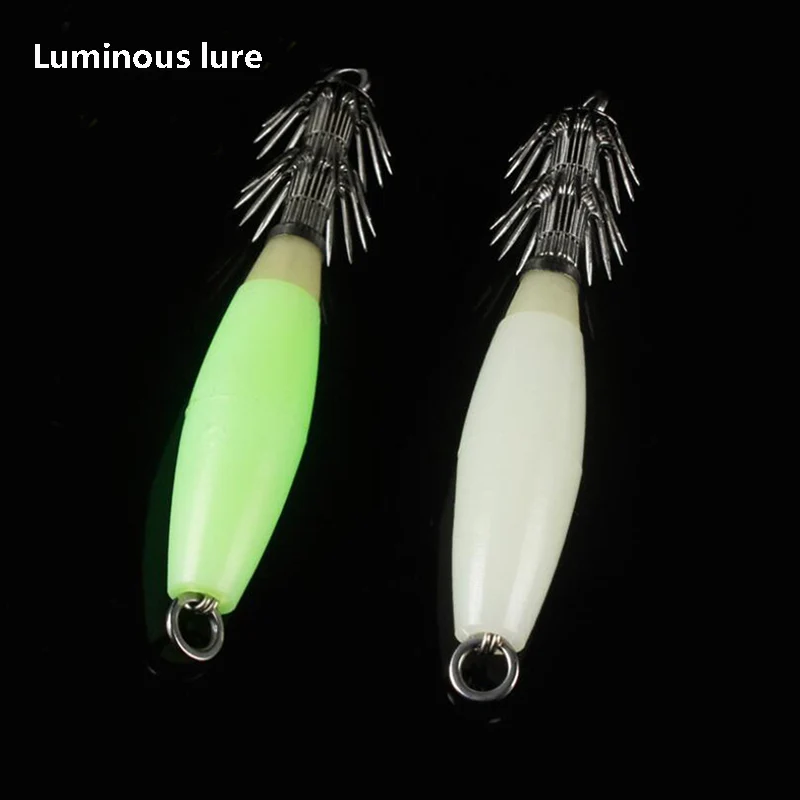 Squid Jig Fishing Bait Shrimp 3pcs//lot Artificial Fishing Lures Octopus 7cm