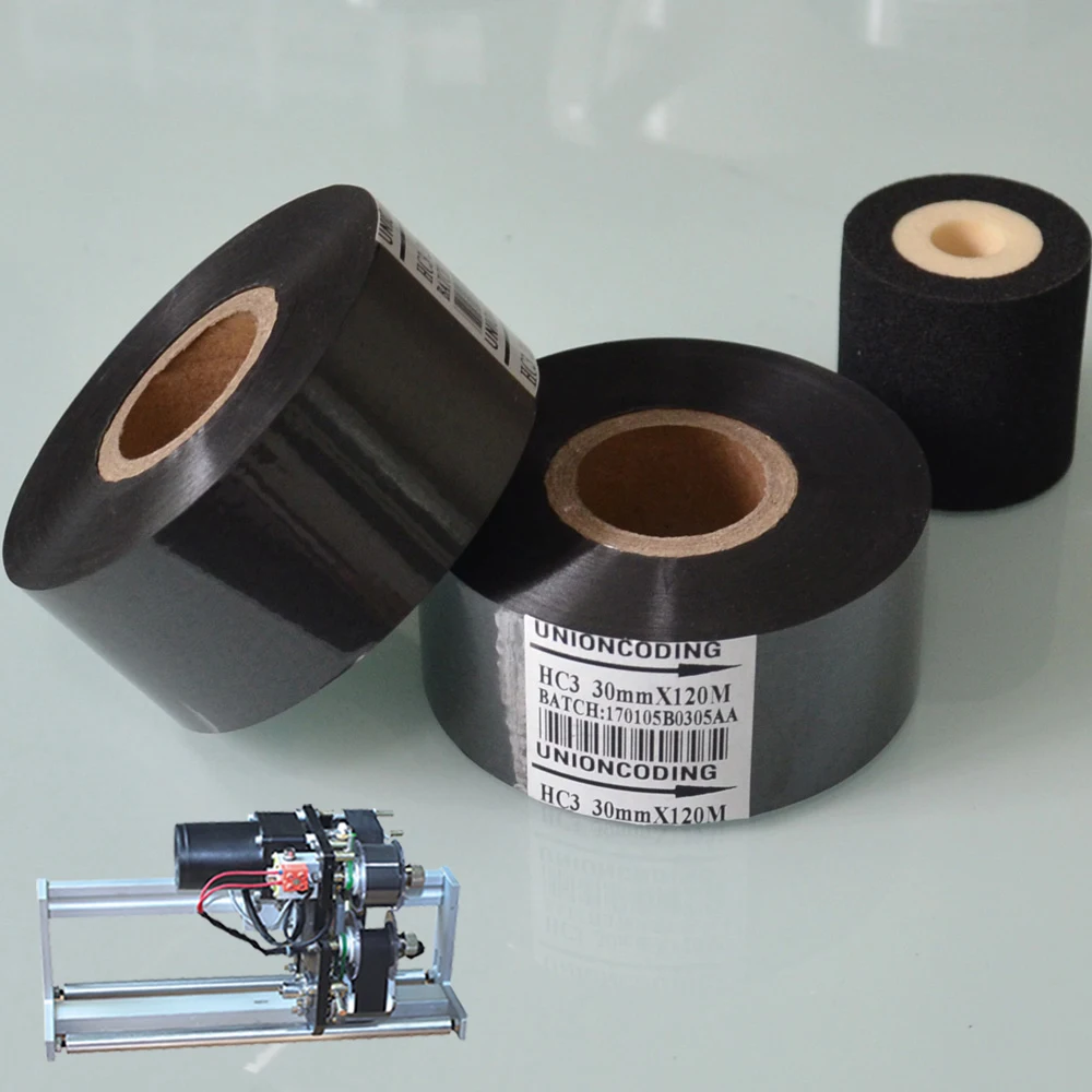 

Width 30mm length 100m jumbo roll ink ribbon for packing bags