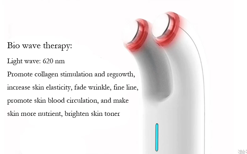 Биомикроток, красная светодиодная маска для лица терапия по омоложению кожи, маска для лица, массажер для лифтинга, роликовое косметическое устройство