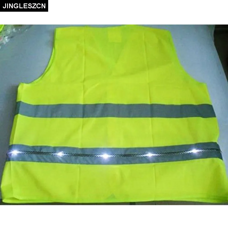JINGLESZCN Security Reflective Safety Vest Jacket With LED For Traffic