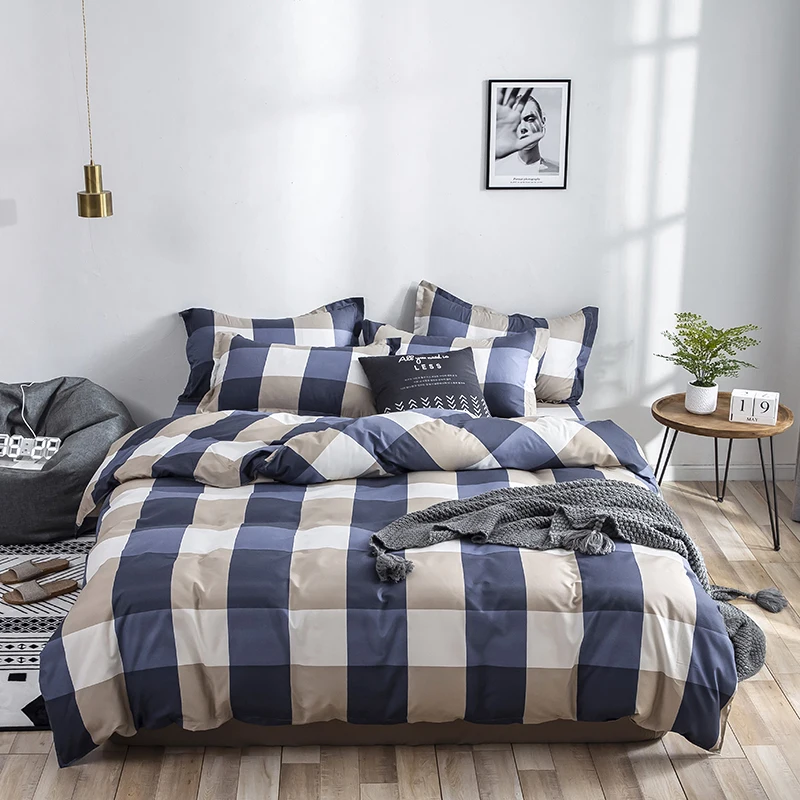 

Bedding set 2019 latest Skin friendly cotton duvet cover set Twin Full Queen King Size Quilt cover Bed Sheet Pillowcases