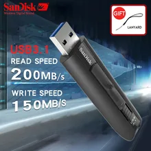 SanDisk Extreme USB флеш-накопитель 128 ГБ мини USB 3,1 флеш-накопитель 64 Гб Флешка карта памяти USB накопитель U диск SDCZ800 CZ800