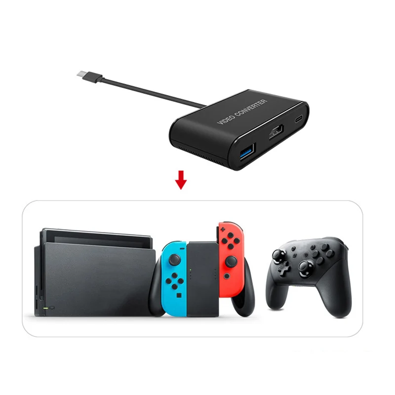 Адаптер HDMI Type C для коммутационного концентратора USB видео конвертер кабель мини