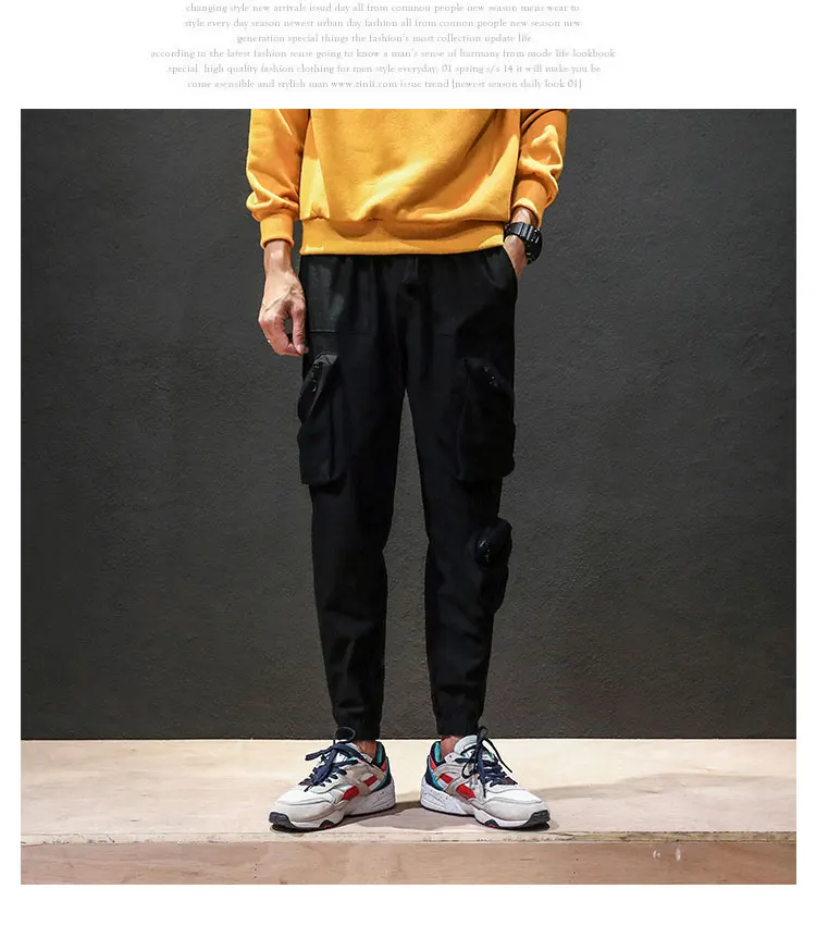 Хип-хоп оранжевые брюки карго мужские модные спортивные брюки с карманами повседневные джоггеры унисекс Harajuku уличная спортивная одежда размера плюс 5XL