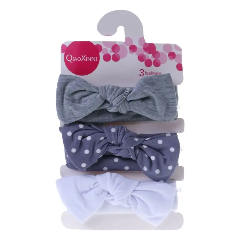 

3pcs Baby Hair Band Floral Fashion Wide Headband Floral Rabbit Ear Kids Girls Elastic Decoration Headwear Bowknot Accessories