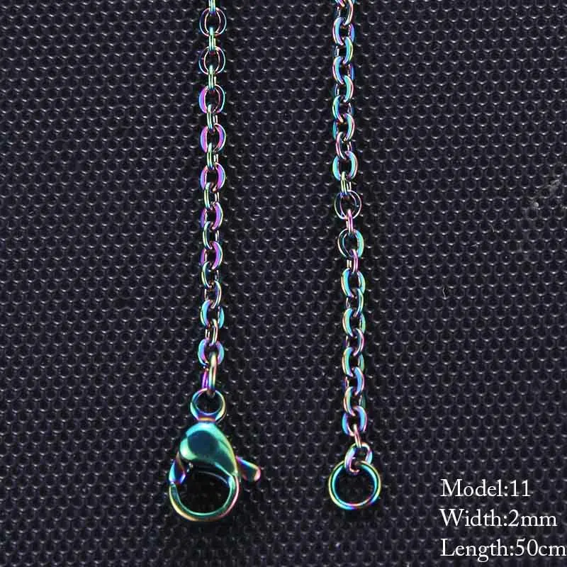 10 Style Sterling Chain Necklace 2 Style Stainless Steel Chain With Lobster Clasps Fine Chain Men Women Accessories 