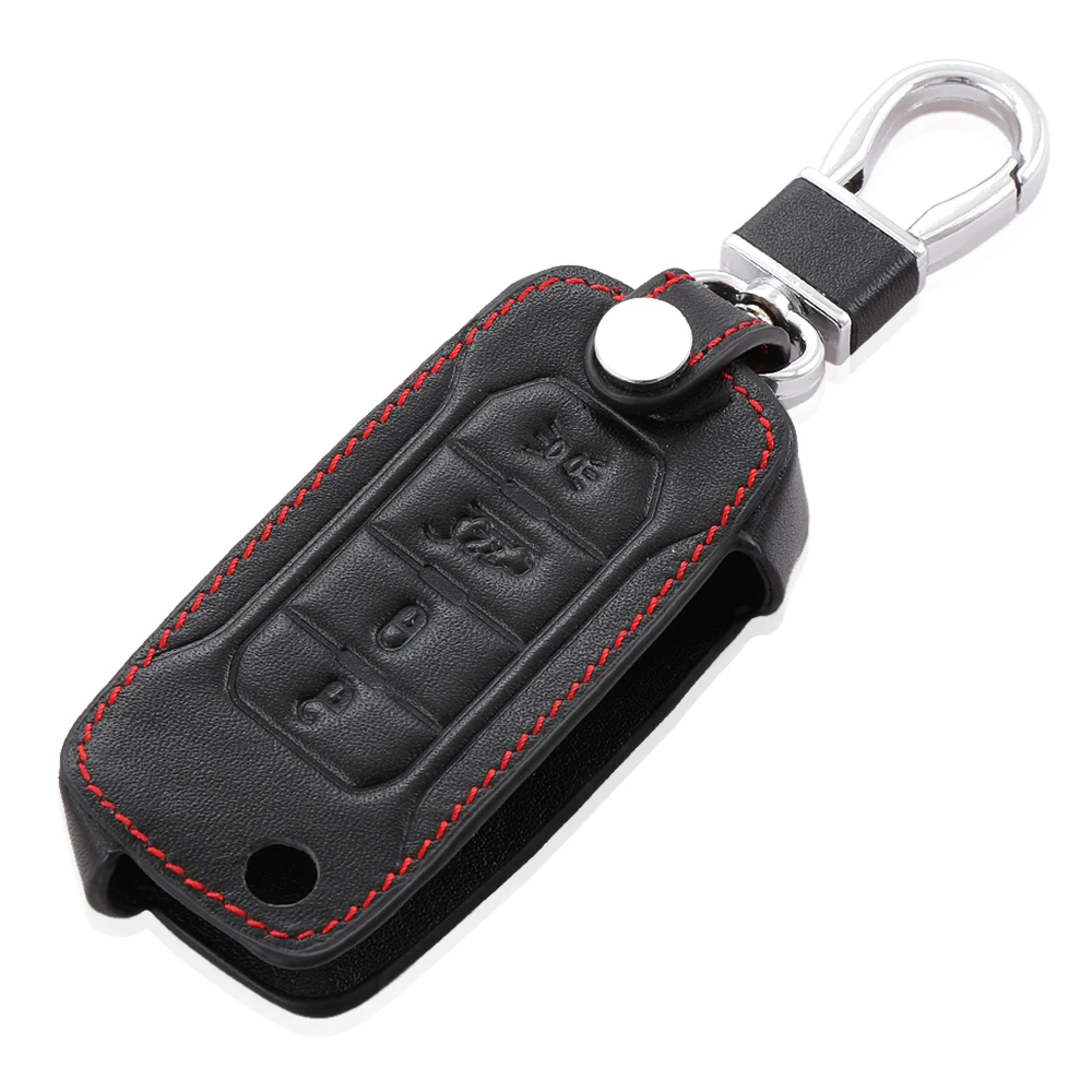 

Leather car key cover case key ring Fashion car key cover case For jeep Renegade 2016