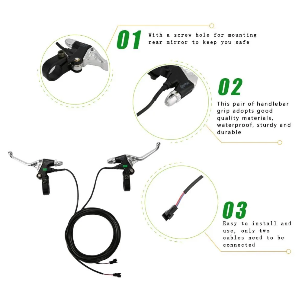 1 пара MTB рукоятка тормоза универсальные велосипедные тормоза рычаг алюминиевый сплав электрический тормоз ручка для электрических велосипедов скутеры