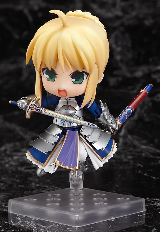 Горячая новинка 10 см Q версия Fate/stay night подвижная фигурка Altria Pendragon игрушки кукла рождественский подарок