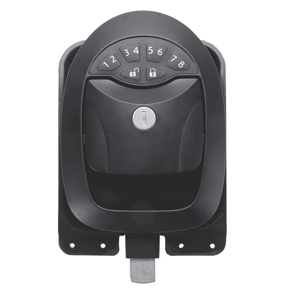 Black Keyless RV Entry Door Lock-4