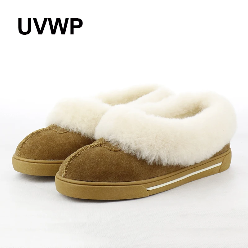 UVWP классические женские зимние сапоги высокого качества из натуральной кожи; водонепроницаемые полусапожки Модные женские туфли теплые зимние ботинки
