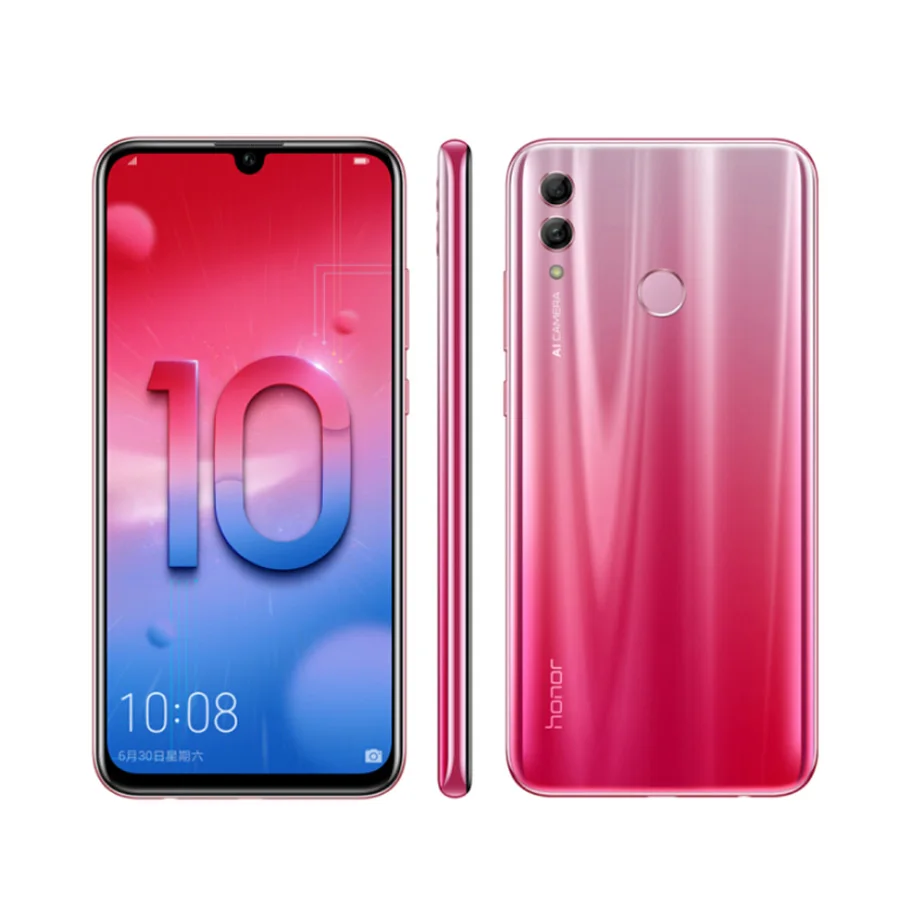 Мобильный телефон Honor 10 lite, 6,21 дюймов, 6G ram, 128 ГБ rom, Kirin 710, четыре ядра, камера 24 МП, 3400 мАч, Android 9, 4G, мобильный телефон - Цвет: 6G 128G Red