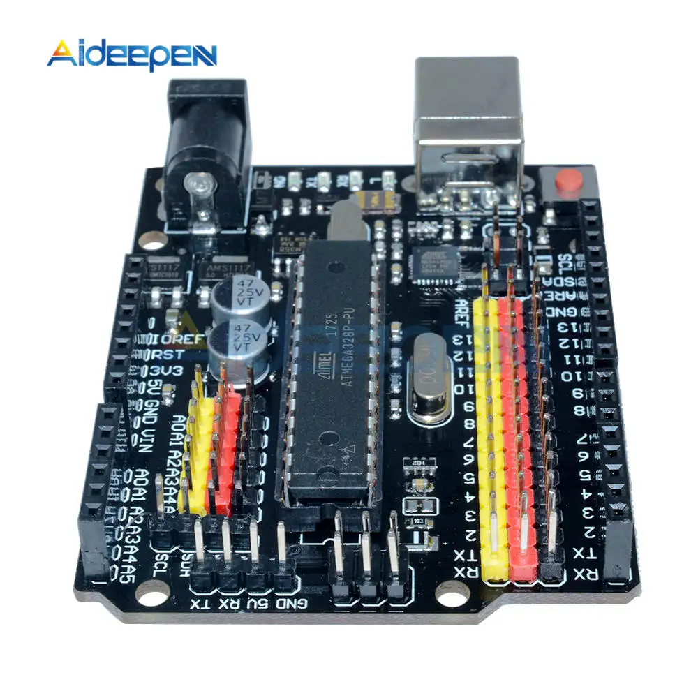 Для Arduino UNO R3 плюс датчик ввода/вывода щит Atmega328P Atmega16U2 расширение Многофункциональный микроконтроллер макетная плата