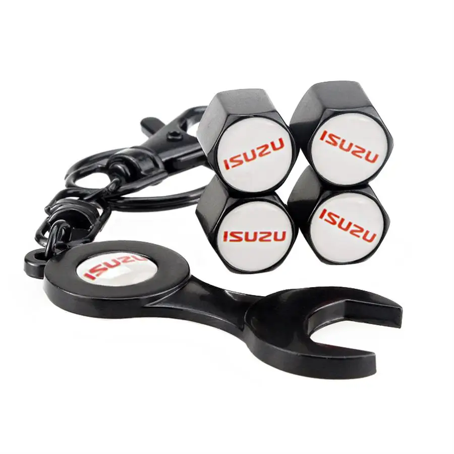 

Car Accessories Tire Valve Caps For ISUZU Trooper Rodeo D-Max Npr Mu-7 4JX1 Elf Bighorn Mu-X Car Styling Wheel Air Dust Cover
