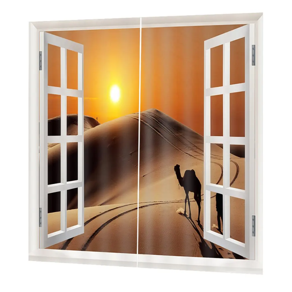 

FJ27 Washable Printing Curtain Door Curtains Home Bedroom Living Room Curtain Hotel Decorative Curtain 140*100cm
