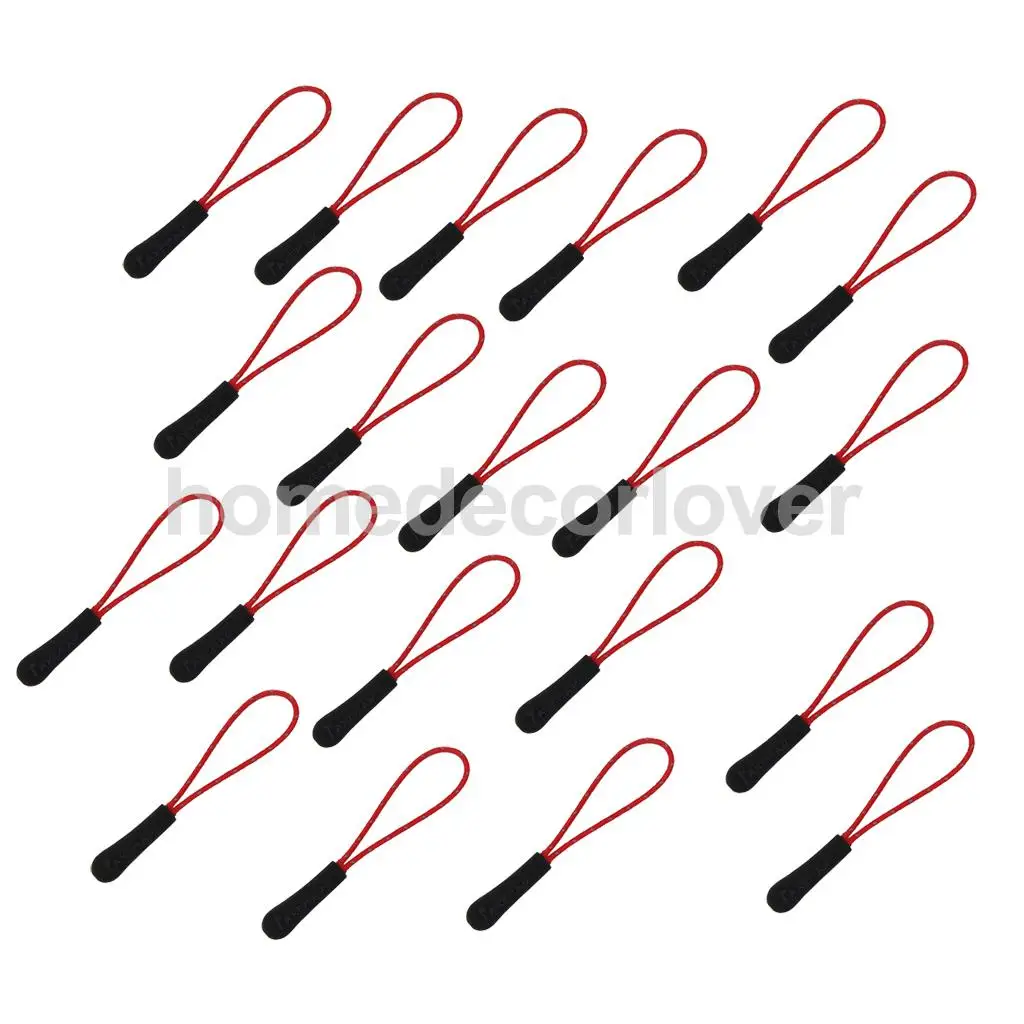 20 Pieces Outdoor Camping Backpack Non slip Zipper Pull Puller Fit Rope