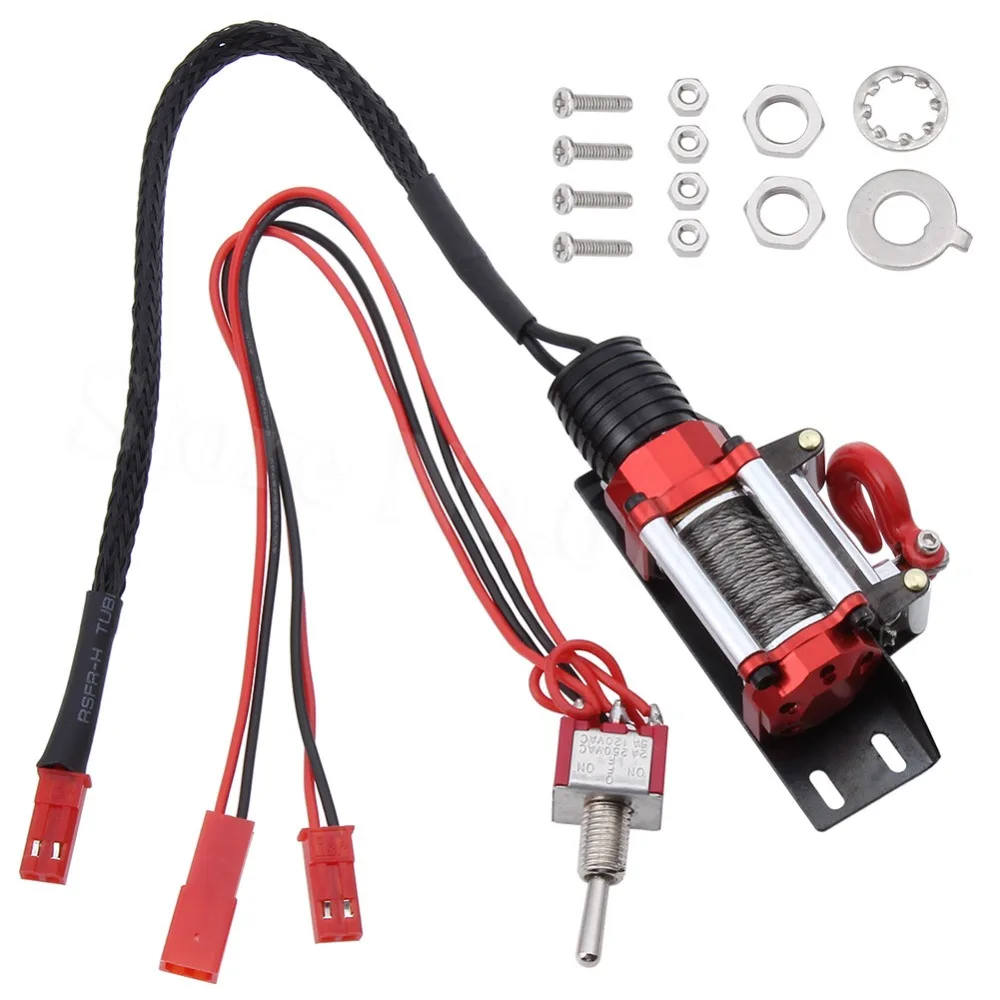 

Metal 1:10 RC Crawler Automatic Simulated Winch for Axial SCX10 RC4WD D90 Climbing Car Accessories