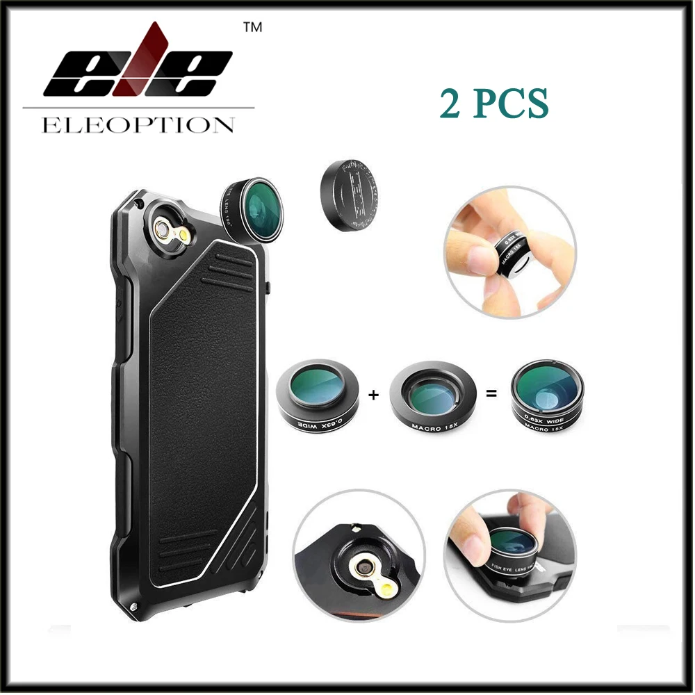 

2x For iphone 7 Case Metal Aluminum Waterproof Dirt Shockproof Phone Cover For Iphone 7 4.7inch 3 in 1 With micro lens