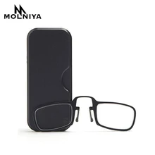 Бренд TR90 клип очки для чтения носа мужские портативные очки женские ультратонкие футляры для очков+ 1,0+ 1,5+ 2,0+ 2,5+ 3,0+ 3,5