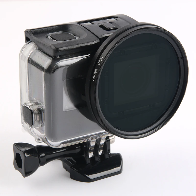 6 в 1 58 мм фильтры для GoPro Hero 7 6 5 черный водонепроницаемый чехол для дайвинга UV CPL красный фиолетовый фильтр для Go Pro 7 набор аксессуаров