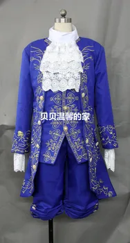 

Beauty And The Beast Costume Prince Embroidery Cosplay Adam Movie Outfit Halloween Men Coat Gentleman Clothes Party Custom Made
