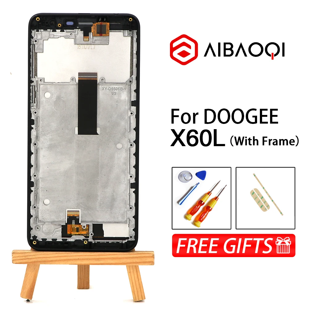 

AiBaoQi New Original 5.5 inch Touch Screen+1280x640 LCD Display+Frame Assembly Replacement For Doogee X60L Android 8.1