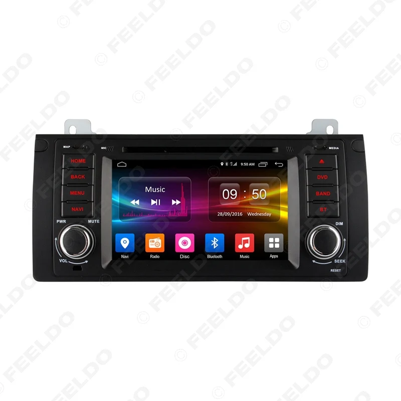 Discount FEELDO 7" Android 6.0 (64bit) DDR3 2G/32G/4G LTE Octa Core Car DVD GPS Radio Head Unit For BMW 3 Series E39/X5 E53/M5(96~03) 17