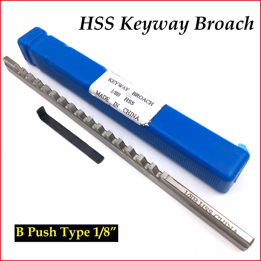 

1/8 B Push-Type HSS Keyway Broach Inch Size Cutting Tool for CNC Machine