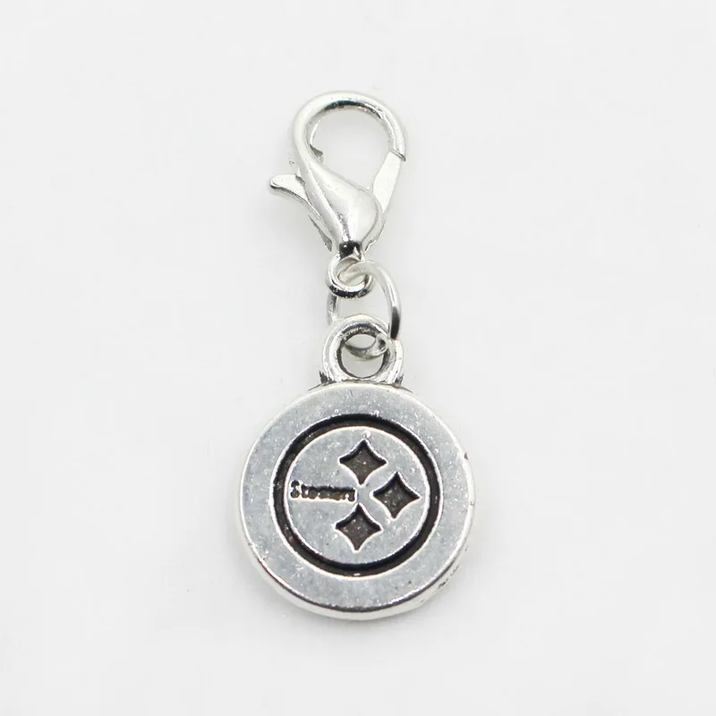 New 20pcs/lot Silver Football Team Dangle Charms Lobster Clasp DIY Bracelet Necklace Pendants Jewelry Hanging | Украшения и
