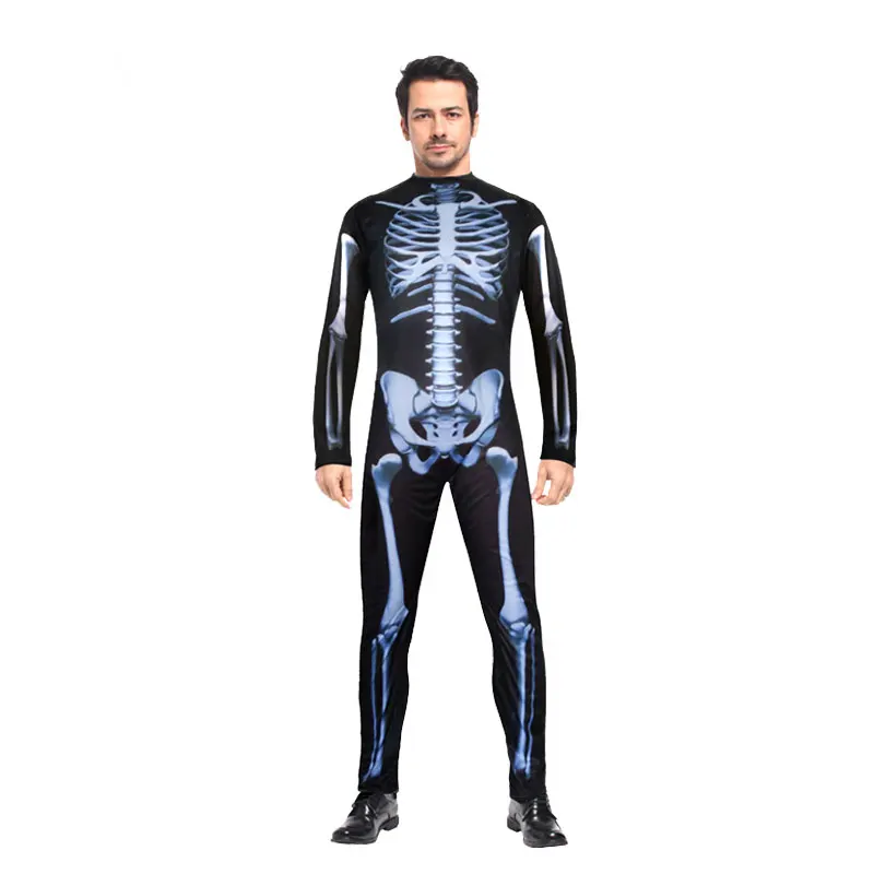 Goedkoop Umorden Halloween Carnaval Party Kostuum Familie Scary Demon Duivel Schedel Skelet Kostuums Jumpsuit Voor Mannen Vrouwen Kids Jongen Meisje
