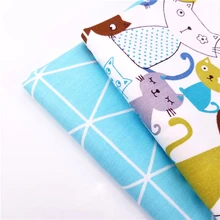 Детский стиль кошка хлопчатобумажный с рисунком Лоскутная Ткань Сделай Сам шитье стеганый ручной работы хлопковый материал ткань для домашнего текстиля