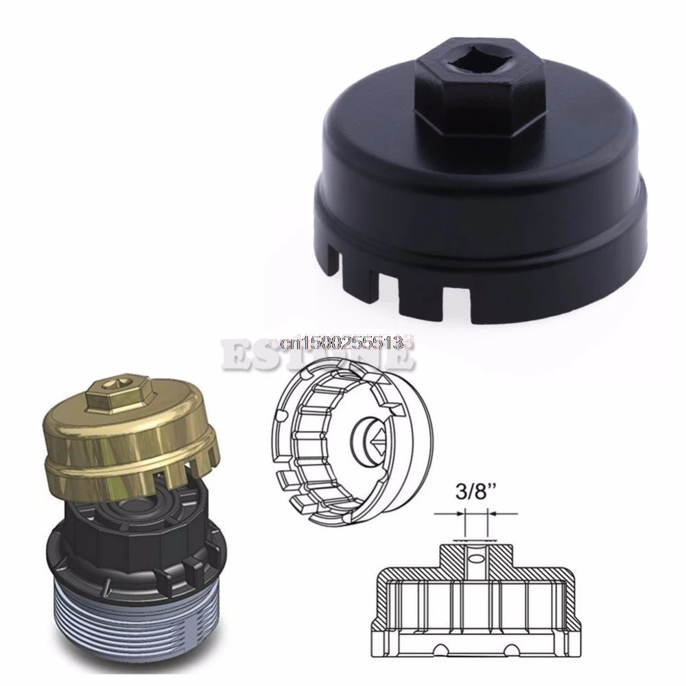 Флейты Универсальный Масляный фильтр Съемник разъемов инструмент 64,5 мм для Toyota