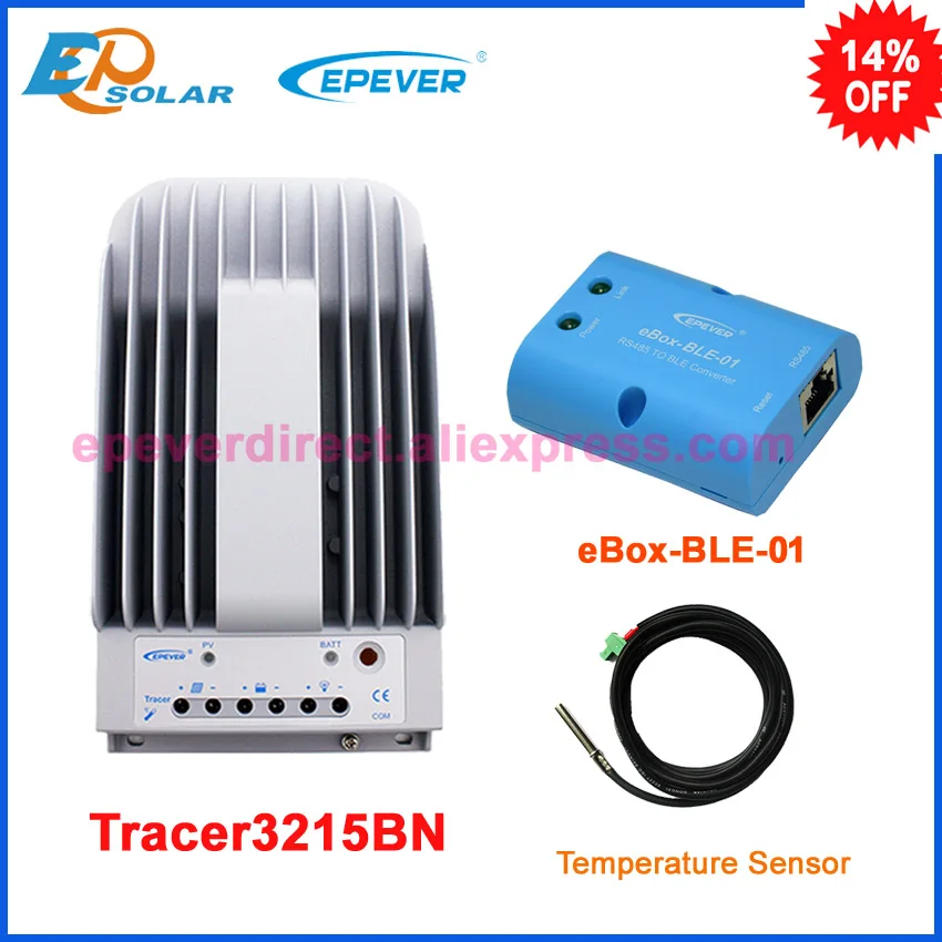 

30A charger solar panel controller Tracer3215BN for 12v 390w system use MPPT EPSolar bluetooth connect and sensor cable