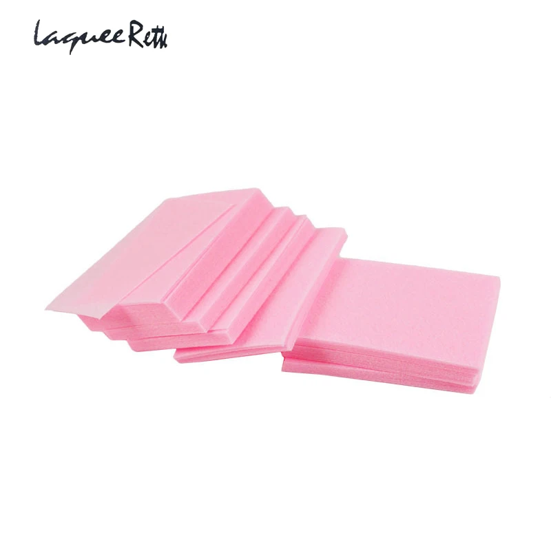 Новые розовые хлопковые салфетки для гель-лака для ногтей, впитывающее средство для удаления ворса, ватная бумага, Подушечка для снятия лака и ацетона