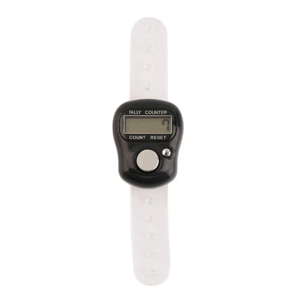 

Mini Digit LCD Electronic Counter Digital Golf Sports Universal Black/White Finger Hand Held Ring Tally Counter Drop Shipping