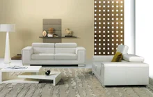 Vaca genuino / real sofás de cuero salón sofá seccional / sofá de la esquina de muebles para el hogar sofá moderno reposacabezas funcional 2 + 3