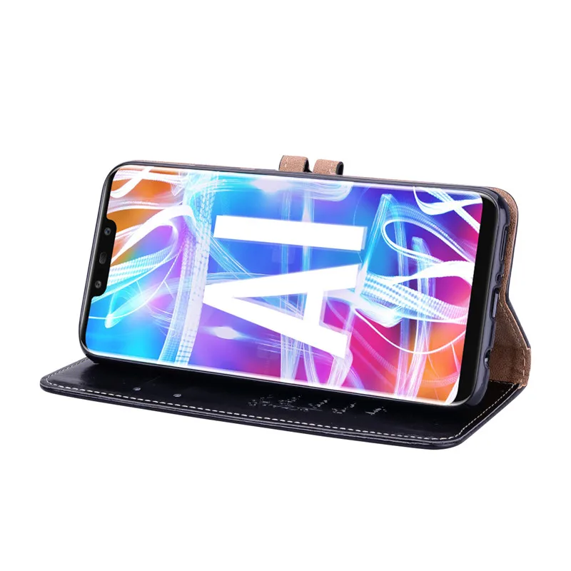 Sang trọng Lật Trường Hợp đối với Huawei Mate 20 lite Sang Trọng Đứng Wallet Bìa PU Da TPU Điện Thoại Túi Trường Hợp đối với Huawei người bạn đời 20 lite Vỏ huawei waterproof phone case