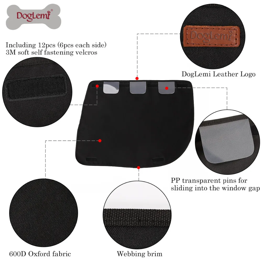 DogLemi 2pcs Pet Dog Car Door Cover Protector Waterproof 600D Oxford cloth Protection Mats Non-slip Scratch Guard for Pets dog