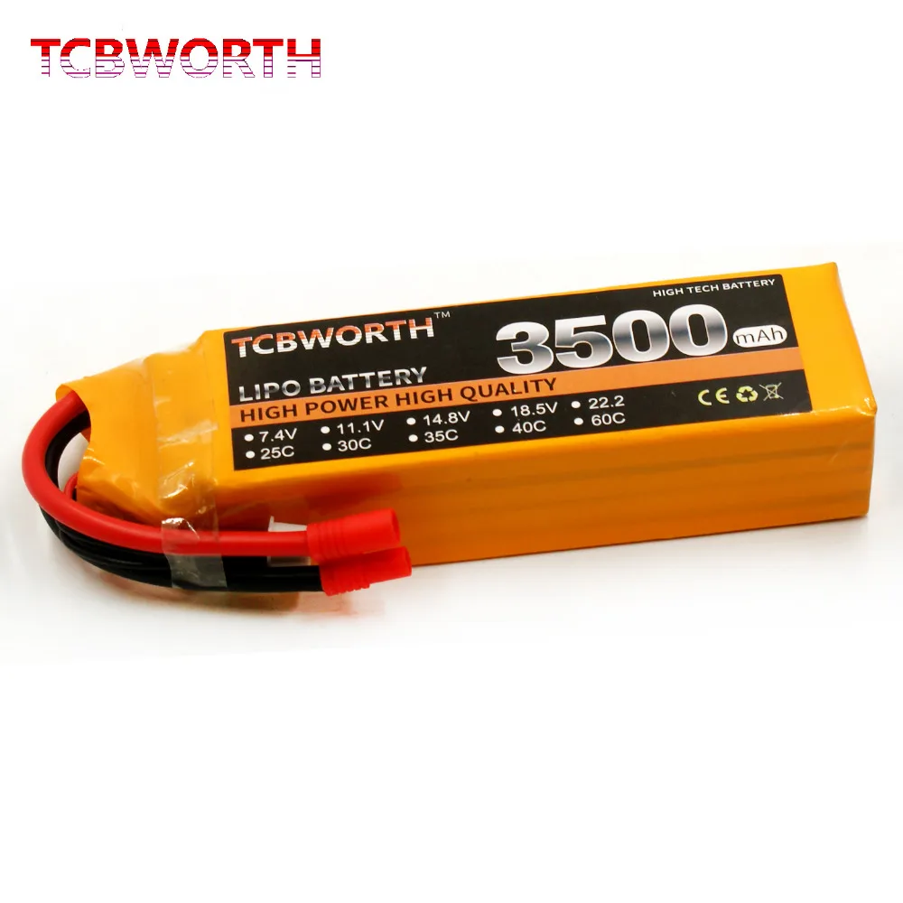 RC LiPo battery 4S 14.8V 3500mAh 40C-80C RC battery 4S For RC Airplane Quadrotor Helicopter Drone 14.8V RC Li-Po batteries AKKU