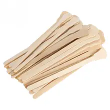 50 шт/10 шт Деревянный вощеный шпатель для воска языка одноразовые бамбуковые палочки для удаления волос крем-палочка для воска тела Уход за волосами