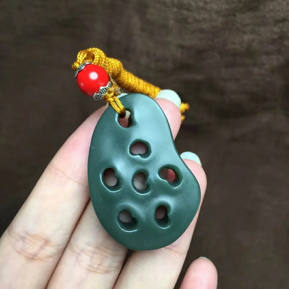 

H19#Hetian jade jade multi-child Duofu pendant, jade oil run