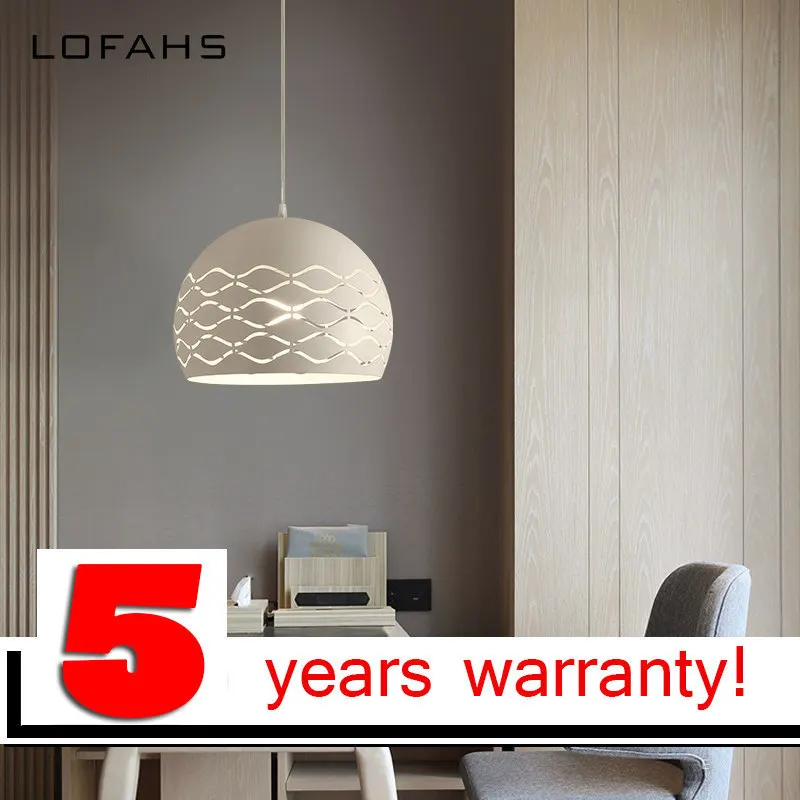 

LOFAHS Modern LED bulb pendant light bar Bedroom restaurant kitchen lighting fixtures Metal hollowing process lamp shade